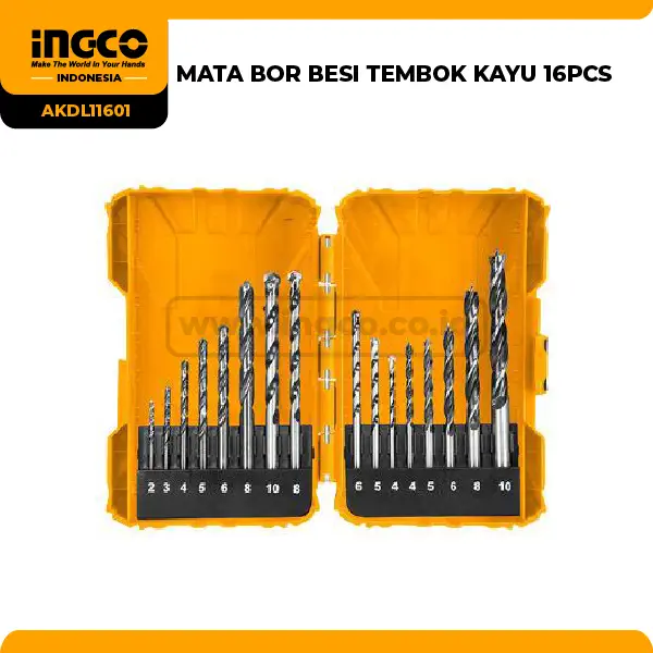 AKDL11601 - (MATA BOR BESI TEMBOK KAYU 16PCS => AKDL11606)