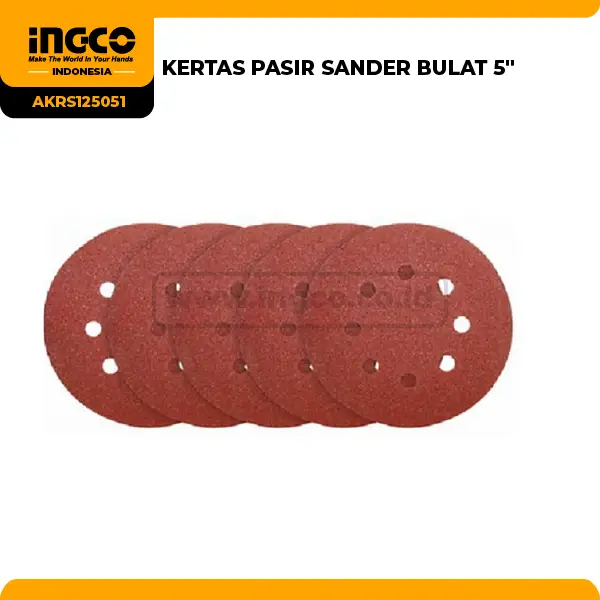 AKRS125051 - (KERTAS PASIR SANDER BULAT 5'' => AKRS1250511)
