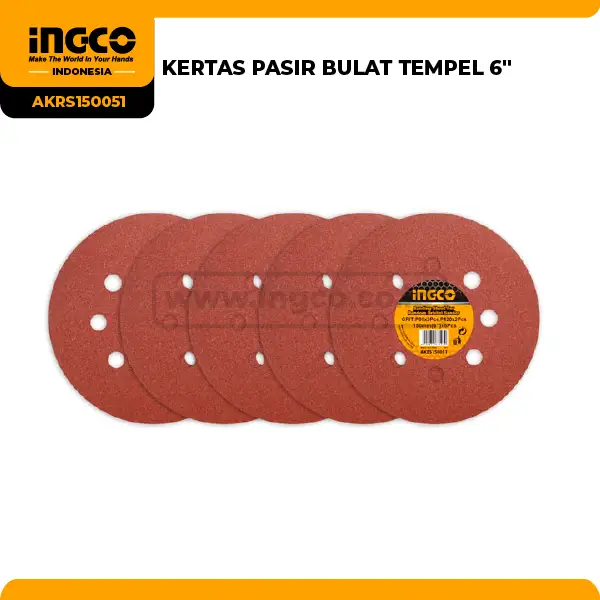 AKRS150051 - (KERTAS PASIR BULAT TEMPEL 6'' => AKRS1500511)
