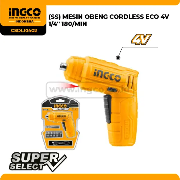CSDLI0402 - (MESIN OBENG CORDLESS ECO 4V 1/4