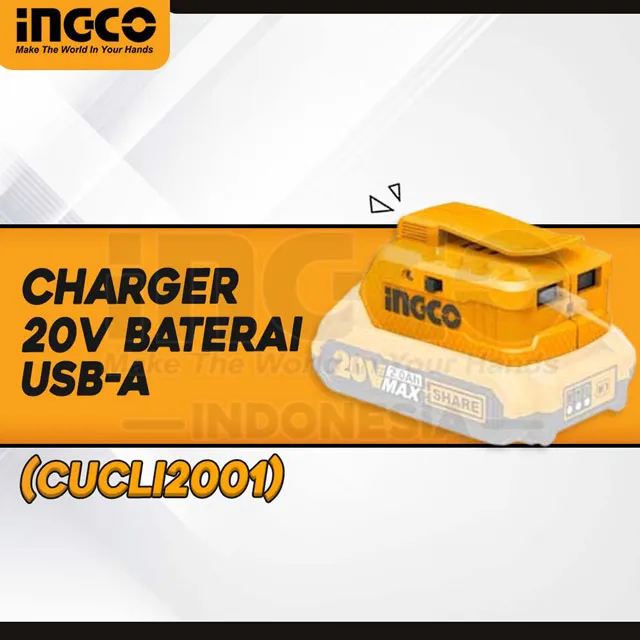 CUCLI2001 - (CHARGER 20V BATERAI USB-A => CUCLI2022)