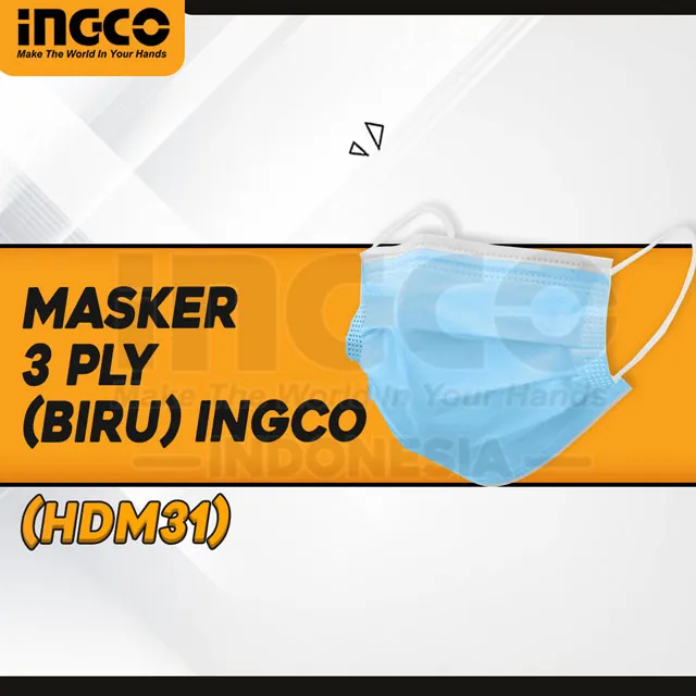 HDM31 - (MASKER NON MEDIS INGCO 3 PLY *)