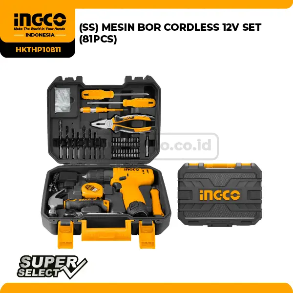 HKTHP10811 - (MESIN BOR CORDLESS 12V SET (81PCS)) => HKTHP10891