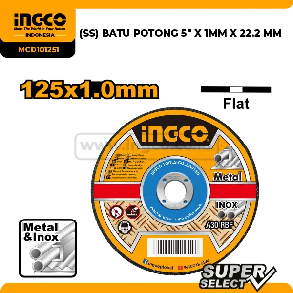 MCD101251 - (BATU POTONG 5'' X 1MM X 22.2 MM)