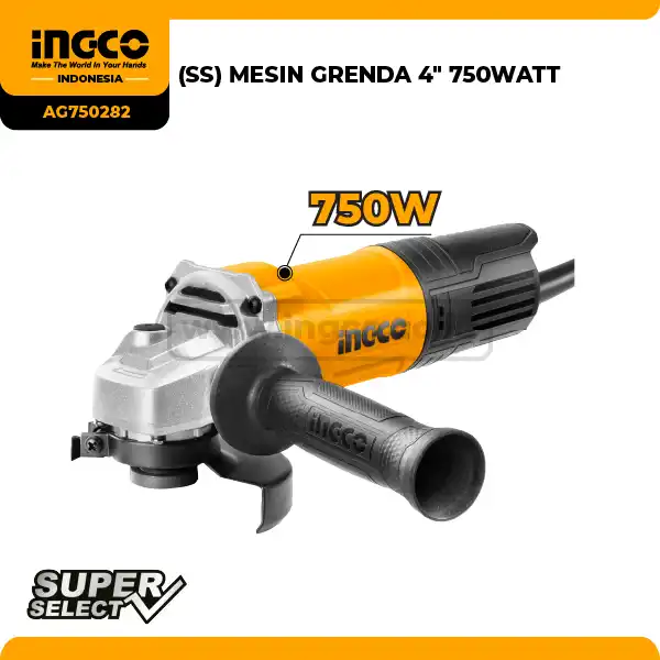 AG750282 - MESIN GERINDA 4'' 750W + CARBON BRUSH