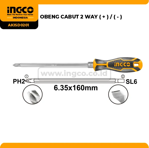 AKISD0201 - OBENG CABUT 2 WAY ( + ) / ( 0 ) !