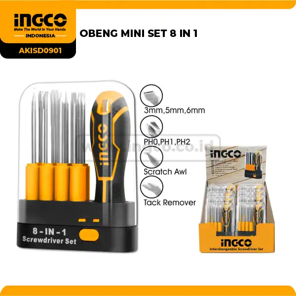 AKISD0901 - OBENG MINI SET 8 IN 1