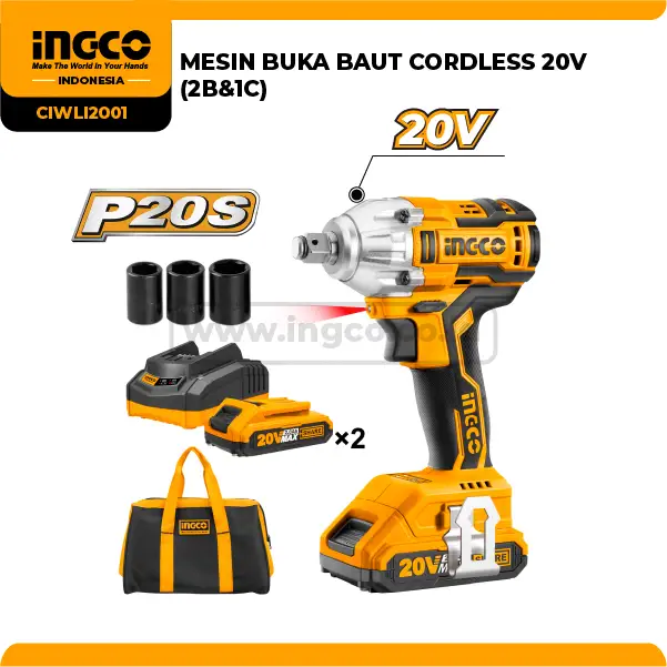 CIWLI2001 - MESIN BUKA BAUT CORDLESS 20V (2B&1C) ! => CIWLI20351-SE
