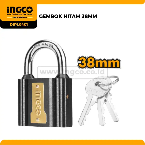 DIPL0401 - GEMBOK HITAM 38MM