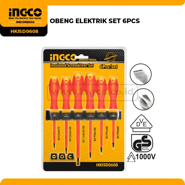 HKISD0608 - OBENG ELEKTRIK SET 6PCS