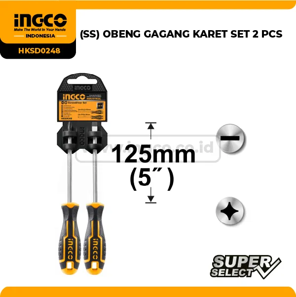HKSD0248 - OBENG GAGANG KARET SET 2 PCS