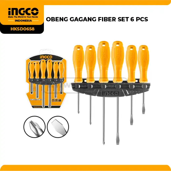 HKSD0658 - OBENG GAGANG FIBER SET 6 PCS