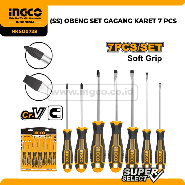 HKSD0728 - OBENG SET GAGANG KARET 7 PCS