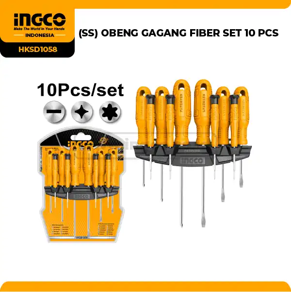 HKSD1058 - OBENG GAGANG FIBER SET 10 PCS