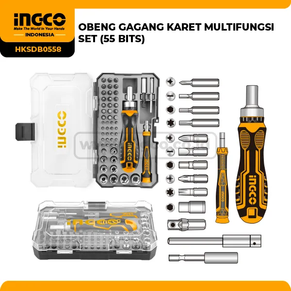 HKSDB0558 - OBENG GG KARET MULTIFUNGSI SET (55 BITS)