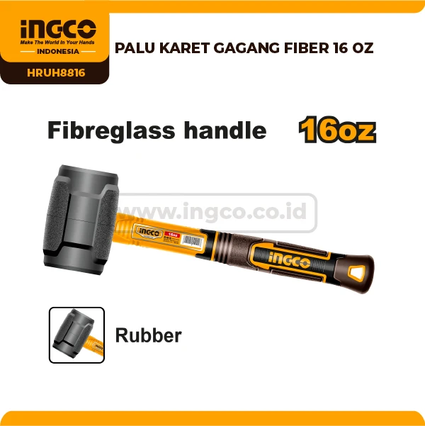 HRUH8816 - PALU KARET GAGANG FIBER 16 OZ