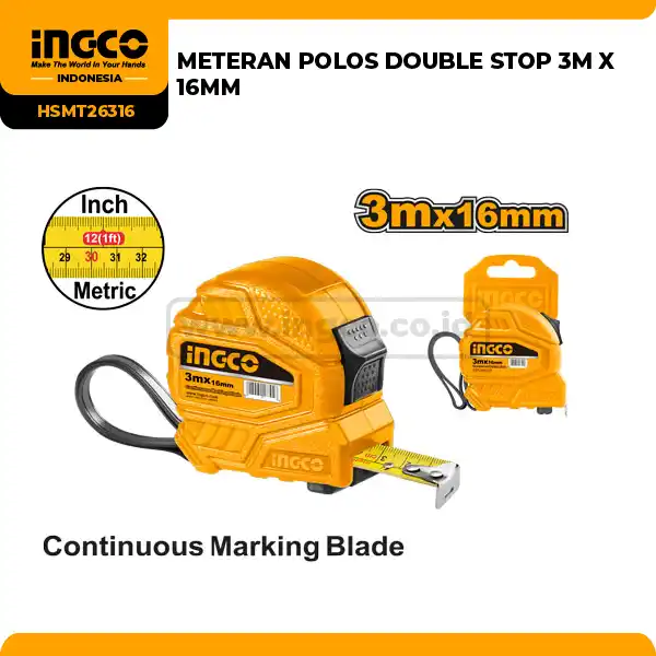 HSMT26316 - METERAN POLOS DOUBLE STOP 3M X 16MM => HSMT39316