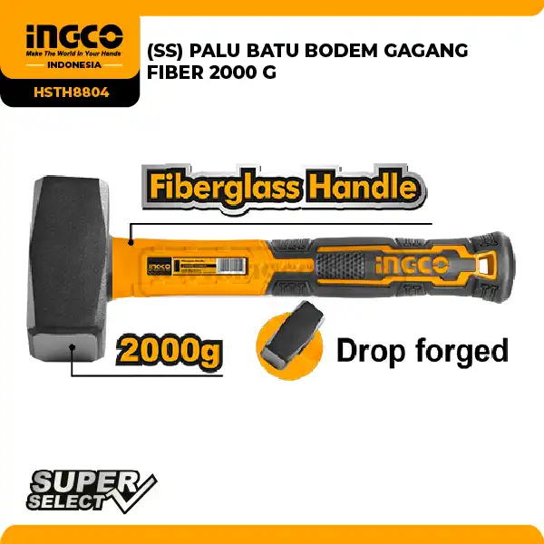 HSTH8804 - PALU BATU BODEM GAGANG FIBER 2000 G => HSTH82000