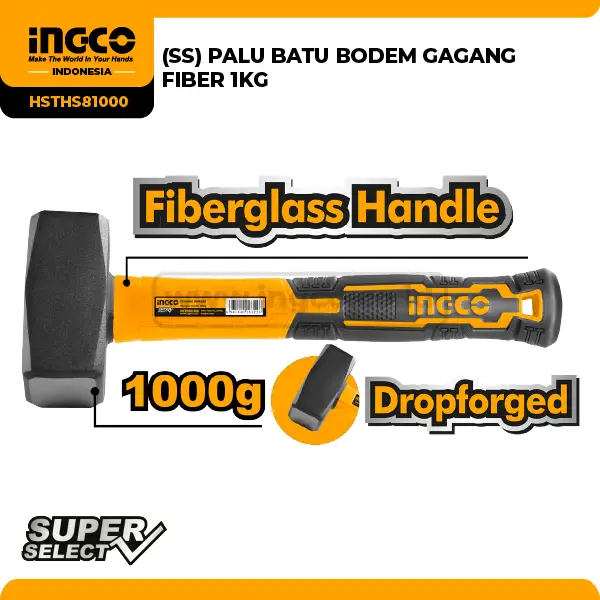 HSTHS81000 - PALU BATU BODEM GAGANG FIBER 1KG => HSTH81000