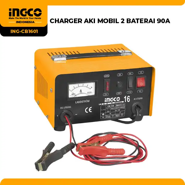 ING-CB1601 - CHARGER AKI MOBIL 2 BATERAI 90A