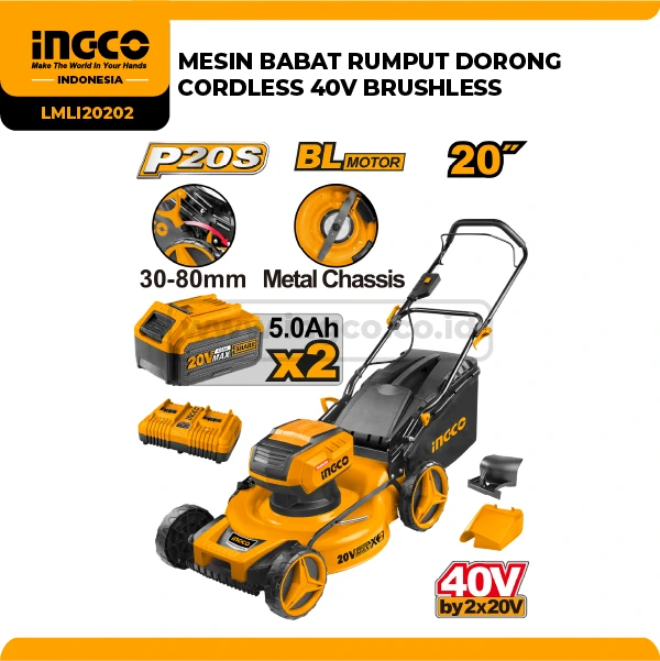 LMLI20202 - MESIN BABAT RUMPUT DORONG 40V BRUSHLESS => LMLI4020