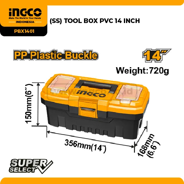 PBX1401 - TOOL BOX PVC 14 INCH