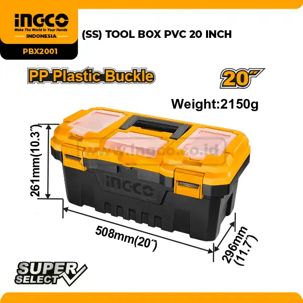 PBX2001 - TOOL BOX PVC 20 INCH