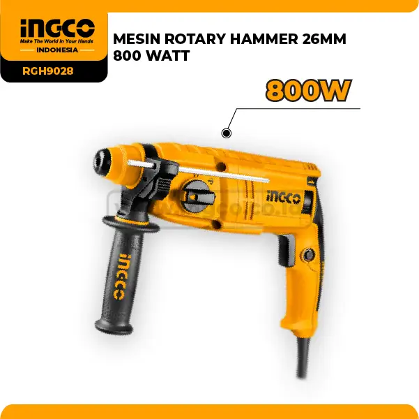 RGH9028 - MESIN ROTARY HAMMER 26MM 800 WATT !